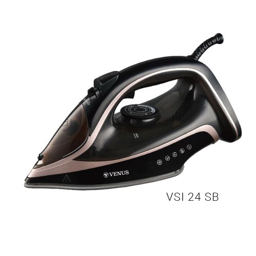Venus 2400W Steam Iron with Vertical & Steam Burst VSI24SB- Black (1 Year Warranty)