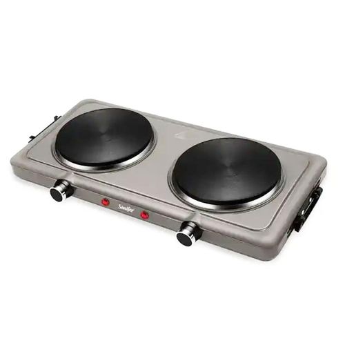 Sonifer 2 Burner Electric Hot Plate Cooking Stove- Silver