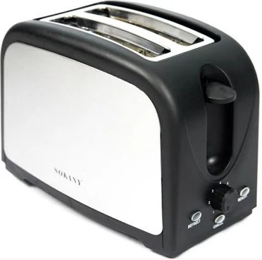 Sokany Automatic Fast Heating 2 Slice Electric Bread Toaster Oven- Black, White