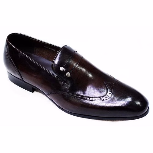 Men's Designer Faux Leather Gentle Shoes - Coffee Brown