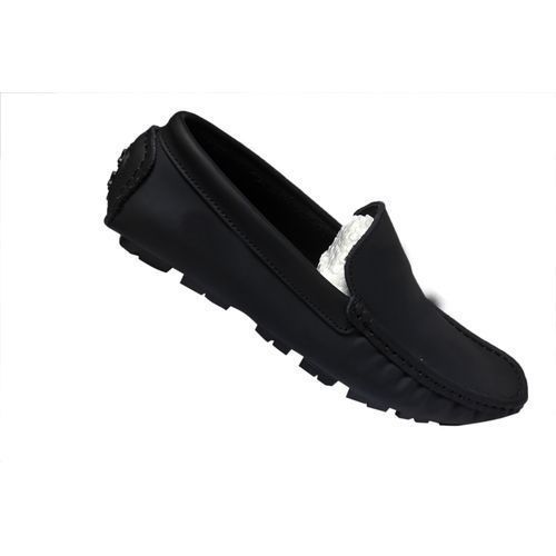 New Men's Slip-on Leather Moccasins Shoes - Black