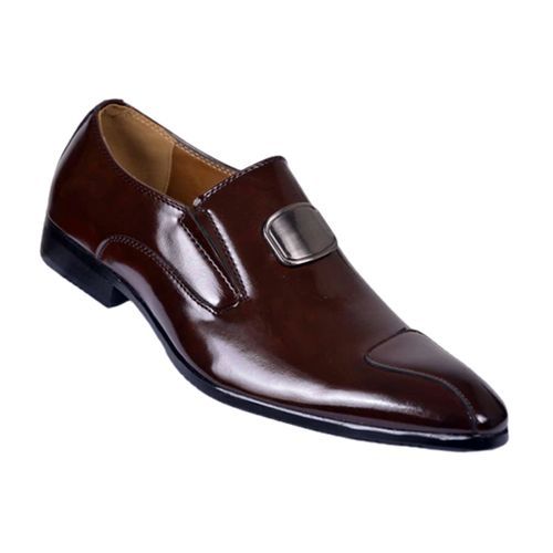 Men's Formal Slip-on Gentle Faux Leather Shoes - Coffee Brown