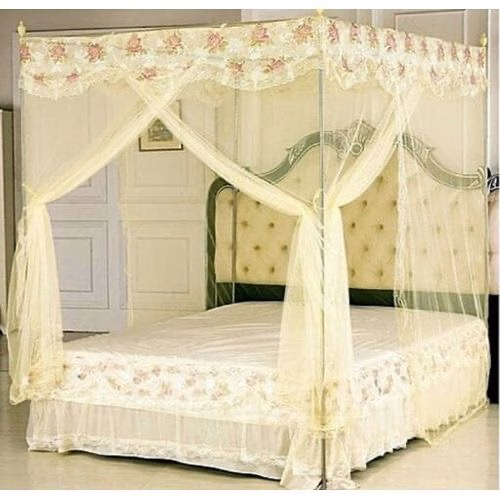 Mosquito Net without Stands- suitable for a bed with net stands - Cream