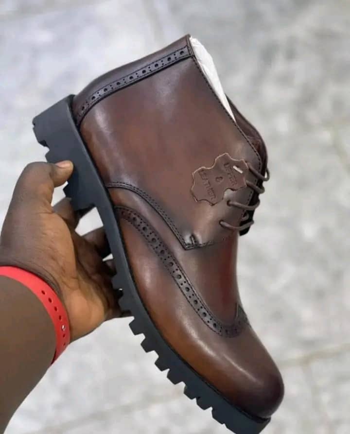 Oxford Men's Designer Lace-up Boots Shoes - Brown