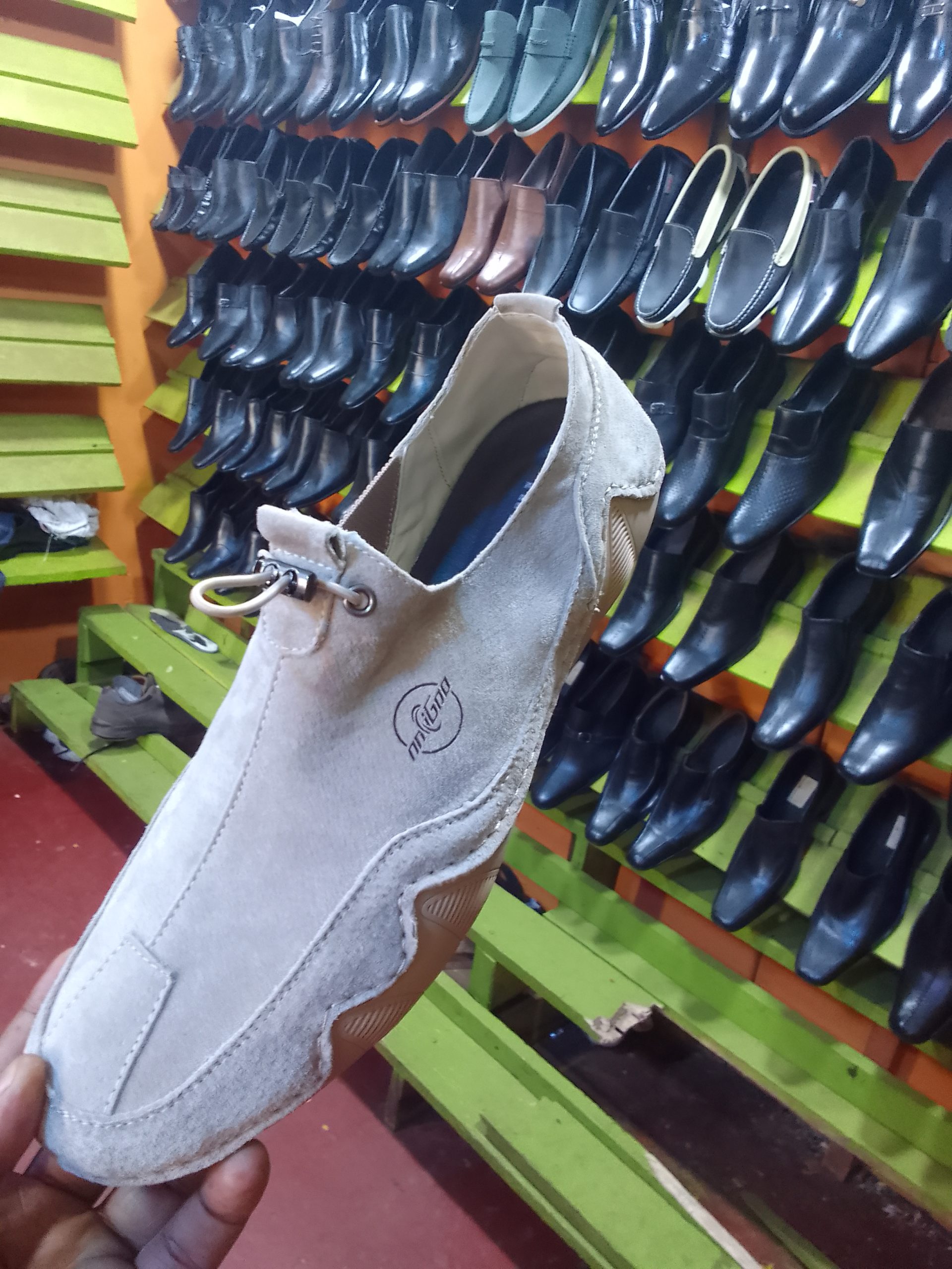 Men's Designer Shoes-Cream