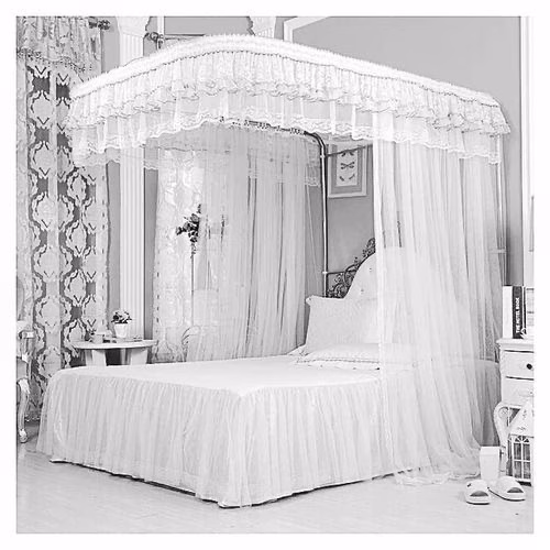 2 Stand Rail Design Mosquito Net - White design may vary