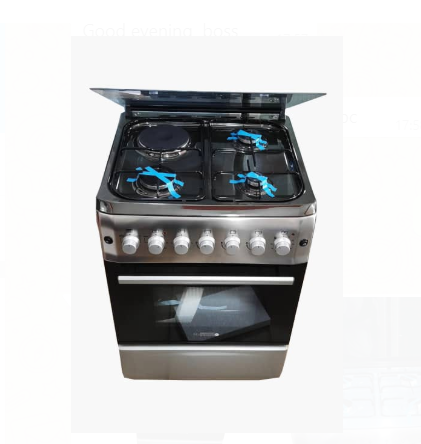 BlueFlame cooker S6031ERF – I 60x60cm 3 gas burners and 1electric hot plate inox – stainless