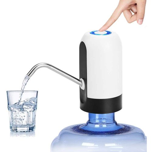 Automatic USB Charging Electric Water Pump Dispenser – White & Black