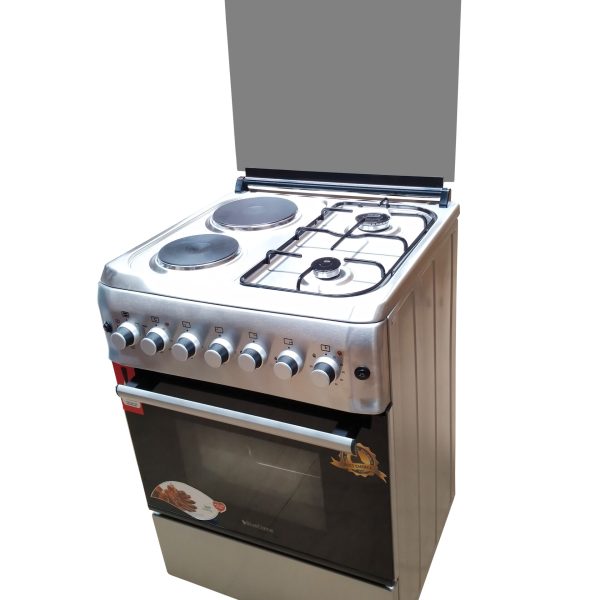 BlueFlame cooker S6022ERF – IP 60x60cm 2 gas burners and 2 electric plates with electric oven