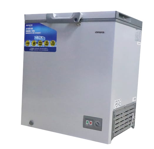Aiwa chest freezer 200litres silver