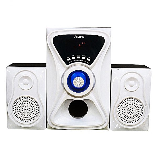 Ailipu SP-2286DC – (2.1) Hi-Fi New Model Multimedia Speaker/Woofer Box System With USB And Bluetooth – White, Black