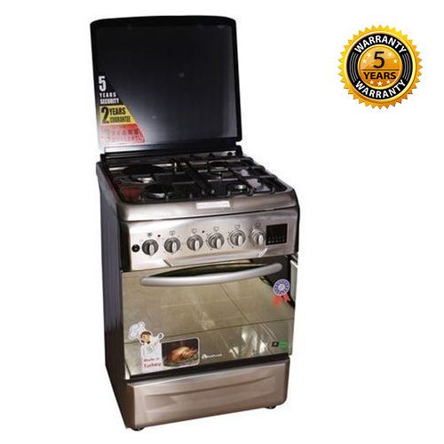 Bluefame D6040ERF ( 4 Gas Burners + An Electric Oven) 60*60 – Silver