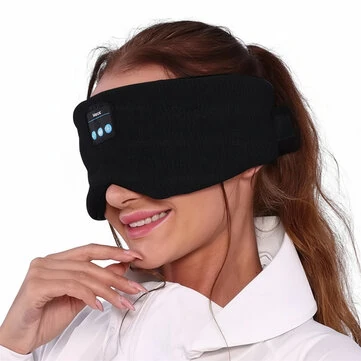 Bluetooth 5.2 Bezdrátová Spací Maska Měkká Prodyšná Tkanina Blokující Světlo HD Stereo Zvuk Hudební Oční Maska Cestovní Přenosná Spací Maska