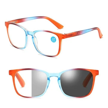 Módní Progresivní Fotochromatické Čtecí Brýle Anti-Modré Světlo HD UV Ochrana Lehké Presbyopie Brýle