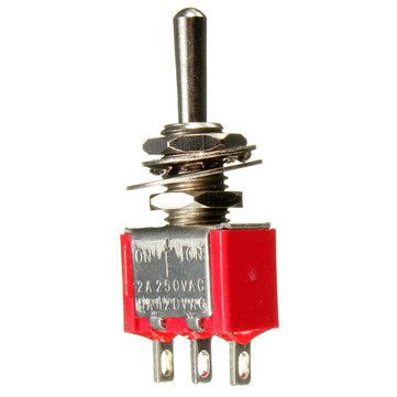 Červený 3 Pin PŘE-OFF-PŘE 3 SPDT Malý Přepínač AC 6A/125V 3A/250V