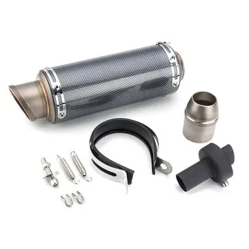 38-51mm Nerezový motocyklový výfukový tlumič ATV koncová trubka