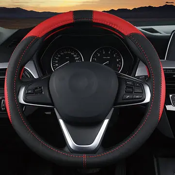 Prodyšné 38cm Kožené Neklouzavé Potahy na Volant do Aut Toyota/Honda/Nissan/Mazda