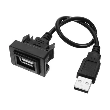 Automobilní USB 2.0 Kabel prodloužení Auto Dashboard Flush Mount Interface Adaptér Kabel pro Toyota