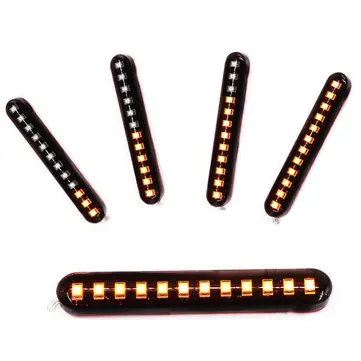 2X 12V 3000K 6W Tekoucí LED Mini pásky Motocykl Auta Signální Otočná Světla