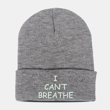 Unisex Beanie Hat Bavlněný Pletený Dopis Slogan Vyšitý Kudrnatý Trendy Teplý Beanie Hat Pletený Klobouk