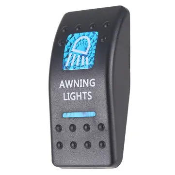 Blue Len Carling Aktuátor Trim Car Boat Tabs Rocker Switch Cover Case