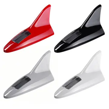 Univerzální 8 LED 11 režimů lámpy pro solární napájení střešní antény automobilu s blikajícím varovným světlem 12V Červená/Černá/Stříbrná/Bílá