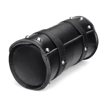 Přední vidlice motocyklu Nástroj Saddlebags Pouch Zavazadla Černá Kůže Pro Harley