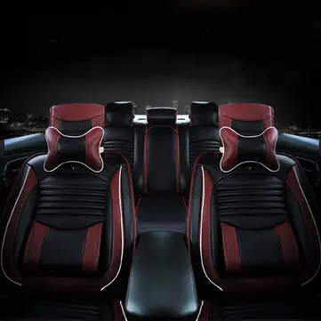 Černý potah z umělé kůže Full Surround na celou sedačku, přední a zadní, vhodný pro 5místné auto