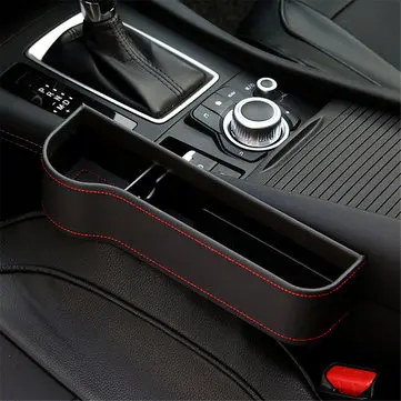Úložná Schránka na Mezeru v Automobilovém Sedadle z PU Koženky Držák Kapesní Skladatel Levá Strana