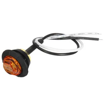 10 kusů Mini 12/24V Amber Kruhové LED tlačítko Boční Značkovací Světla Lampy Trailer