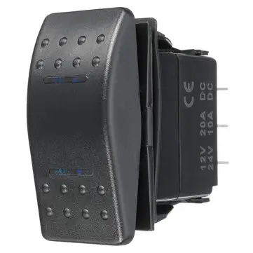 12V 24V LED Marine 7Pin DPDT Zapnout-Vypnout-Zapnout 2 Světla Křížový Přepínač RV Loď Univerzální