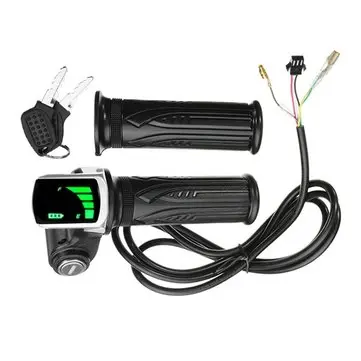 24V/36V/48V LCD Twist Throttle Ukazatel stavu baterie NA/VYP pro skútr Elektrické kolo