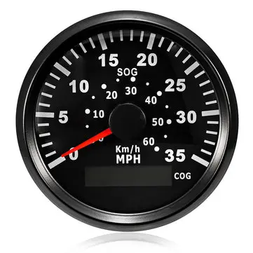 85mm 60KM/H 35MPH GPS Tachometr Odometer 35MPH Nerezová ocel Motocykl Auto Kamion Člun