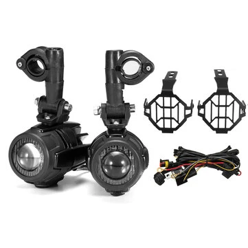 Držák přídavného světlomety LED druhé generace z hliníkové slitiny s ochranným krytem světla a kabelovým svazkem pro BMW R1200GS ADV F800G