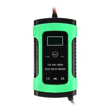 EU zástrcka 12V 6A Pulzní oprava LCD nabíjecka baterie pro auto motocykl olověná baterie Agm Gel Wet