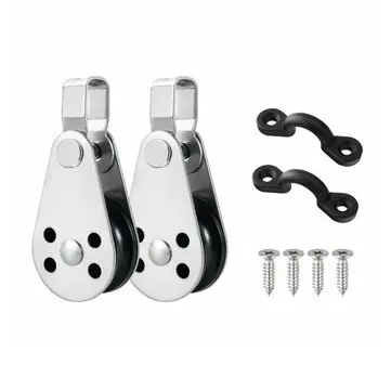 BSET MATEL Sada kotviček kajaku kánoe s dálkovým ovládáním 2 bloky z nerezové oceli 2 očkové nýty Loďkové kajakústí