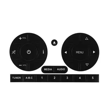 Samolepky na opravu otěru tlačítek autorádio sterea Fiat 500