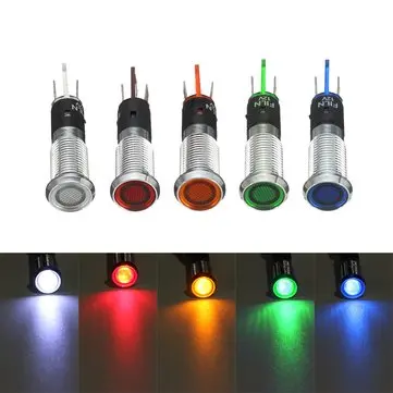 12V 8mm LED Panel Pilot Střešní Varovný Světlo Pro Auto, Nákladní Vůz, Loď, Motocykl A Mořskou Lampu