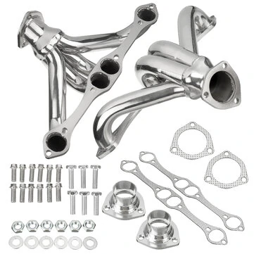 Blokový objímač Výfukové potrubí Shorty Ulízský tyč Plochý zástrčkový výfukový potrubí pro Chevy 350 400 SBC