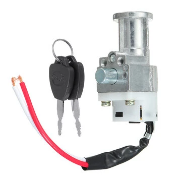 Zámek zapalovacího vypínače nabíječky baterie se 2 klíči pro motocykl Elektrické kolo Skútr E-bike