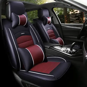 Plný potah sedadla z koženého auta s ochranou univerzální pro pět sedadel