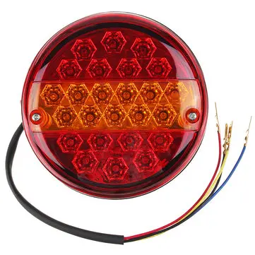 12V/24V 20LED Hamburger Zadní Světla Stop Indikátor Kulatá Pro Přívěs Nákladní Vůz Karavan Van ATV Autobus