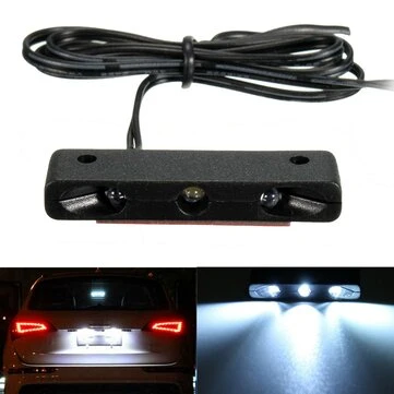 12V 0.3W Auto Motorka 3 Mikro-LEDs Osvětlení Rámčeku Stk Rakety Malé Světlo Bílé
