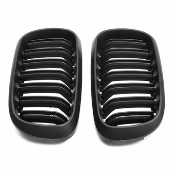 Matná černá dvouramenná mřížka předního nárazníku pro BMW F15 F16 X5 X6 2014-2017