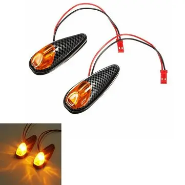 2x LED Univerzální motocyklové světlo na změnu směru světla Indikátor Amber