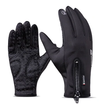 Zimní rukavice pro muže Touch Screen Windproof Warm Gloves Venkovní Motorcycle Sport Glove WNepromokavý Fleece Cycling Gloves