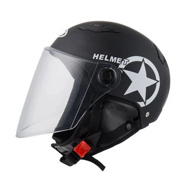 BYB Moto Skútr Půlhelm S Průhlednou Čočkou Prodyšný Unisex