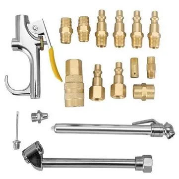 17 kusů / Set 1/4 palce NPT Rychlý konektor Adaptér pro pneumatický pracovní nástroj