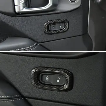 ABS Kryt Tlačítka Zámku Dveří Automobilu Lícovací Lištou pro Wrangler JL 2018