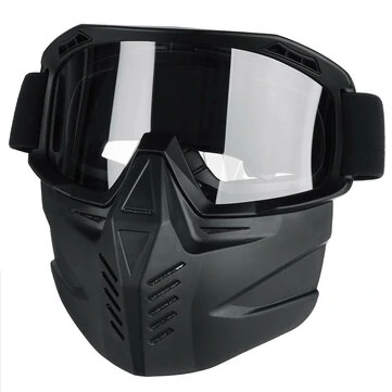 Odpojitelná maska lyžařské brýle Otevřená helma Polovina helmy Vintage Motocykl Venkovní cyklistika Motokros